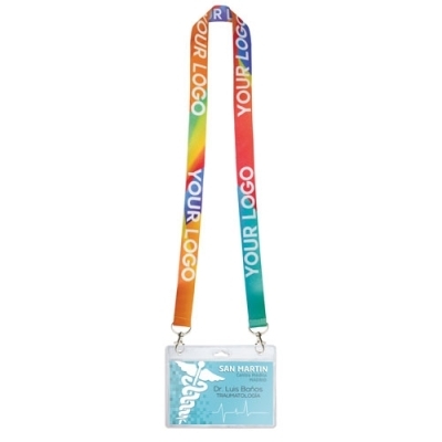 Lanyard doble cara 2 mosquetones personalizado